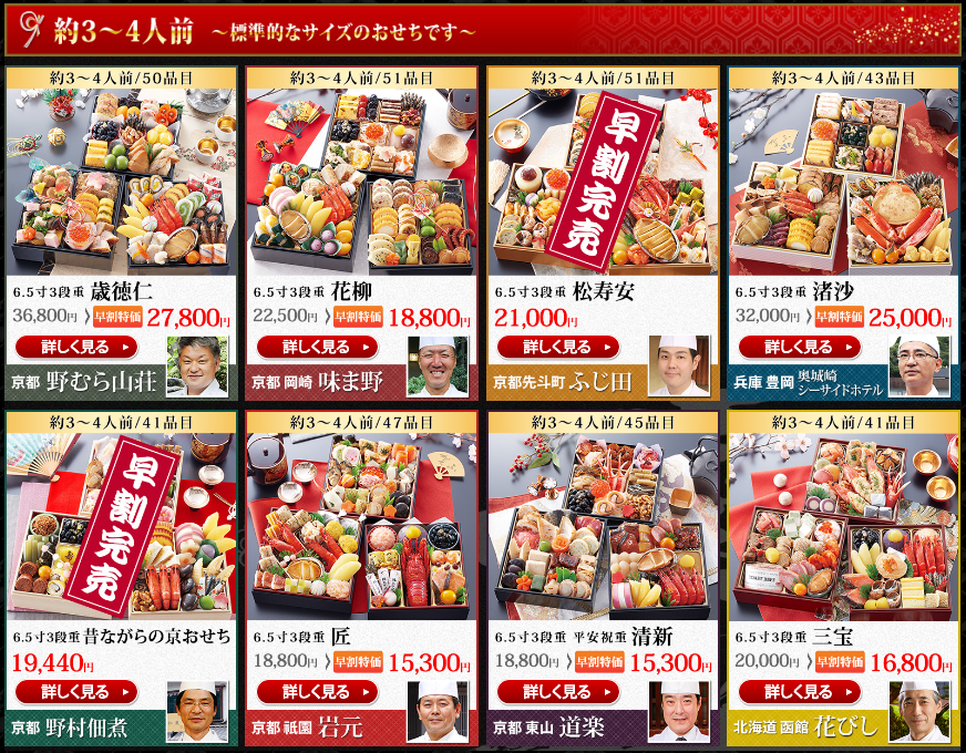 匠本舗の完売情報